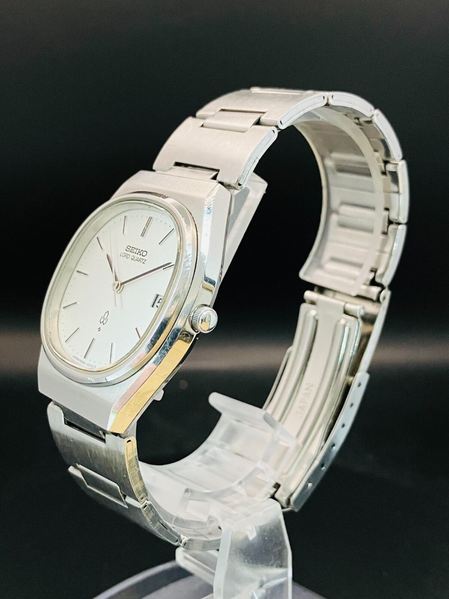 SEIKO WATCH LORD QUARTZ 8242-5000 WHITE STAINLESS STEEL DAY | eBay