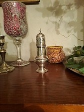 Zuckerstreuer England Sheffield 17cm hoch antik versilbert 1920 ca.JG. 