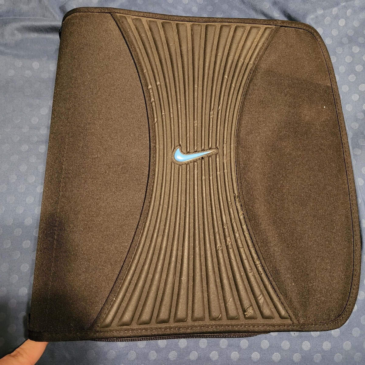 Vintage 90s Nike & Mead 3 Ring Binder School Trapper Keeper Black