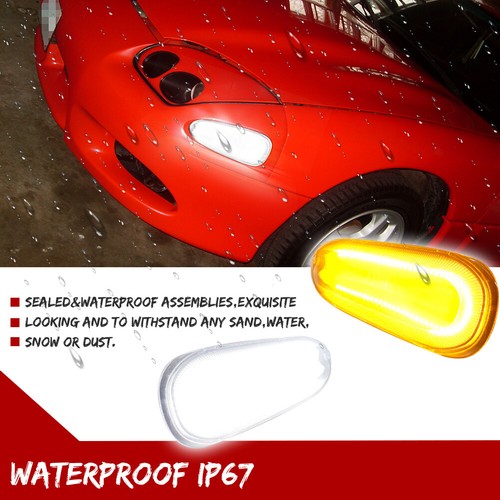 Juego de luces de señal DRL izquierda + derecha de esquina transparente para 94-98 Mitsubishi 3000GT - Imagen 5 de 12