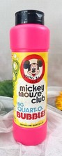 1975 Chemtoy DISNEY MICKEY MOUSE CLUB 10  Quart-O-Bubbles/BANK Pink READ 