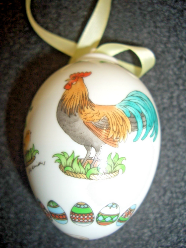 Hutschenreuther 1814 Germany Das Ei 1993 Motiv Hahn Küken Henne, Ole Winter - Sa - Bild 2 von 20