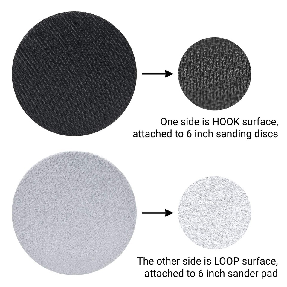 6 inch Soft Foam Interface Sanding Disc Sander Buffer Hook and Loop ...