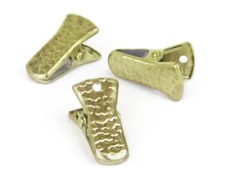 Metal Bulldog Clips for ID Badge Holders Lanyards Jewelry, Alligator Grip - GOLD
