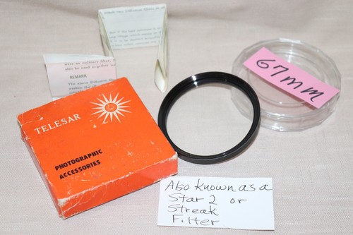 New Vtg Telesar 67mm Parallel Screen, Star 2, STREAKER FILTER Japan Spec Effect - Picture 14 of 14