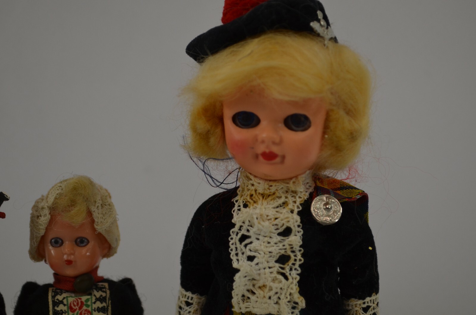 Sleepy Eye Dolls Lot Hard Plastic Scottish Dutch Girl Boy Small 46