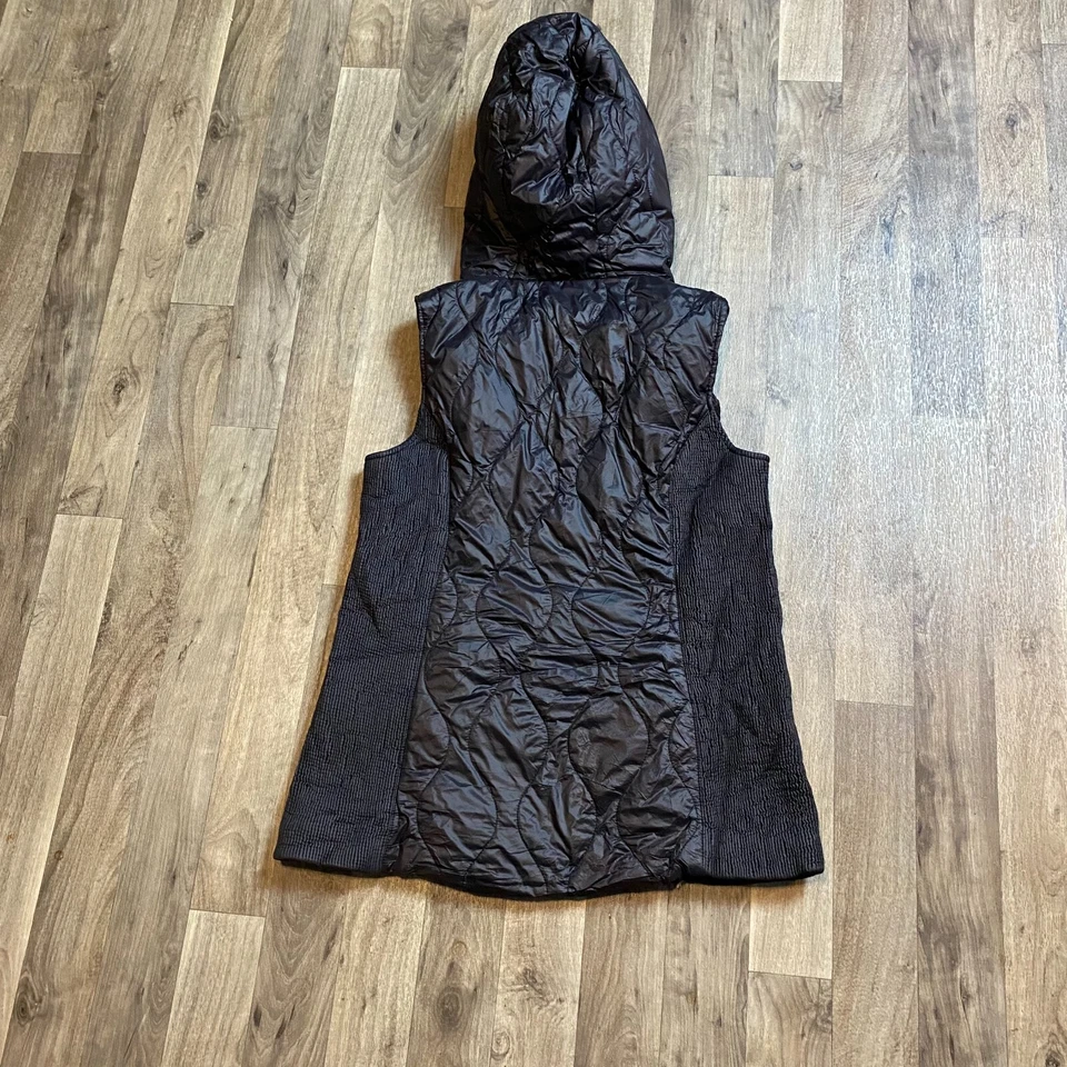 Chaleco Marc New York Negro Puffer Polar Capucha Cremallera Frontal Talla Mediana Negro Foto 4 de 4