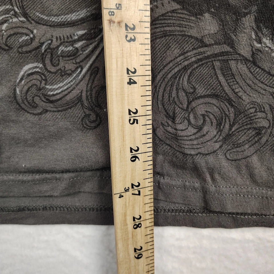 Camisa de Colección ACDC Para Hombres Grande Gris Azul Líquido Estampado Calaveras Foto 3 de 4