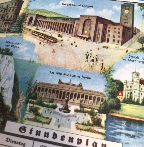 Alter Stundenplan Sparkasse Herzogtum/Gotha um 1930