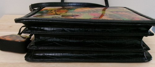 Angela Frascone Handbag with Cat design with Coin Purse c 1990's 59/200 - Picture 5 of 13