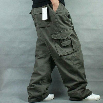 Loose Baggy Cotton Pocket Cargo Pants 