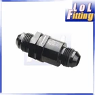 US SHIP Aluminum 8AN AN-8 Non Return One Way Check Valve Fitting Fuel EFI Black