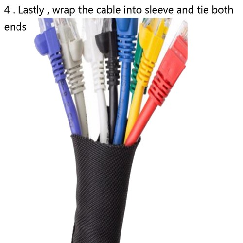 Split Wire Loom Mesh Cable Sleeving Management Wiring Harness Wrap Lot - Picture 9 of 17