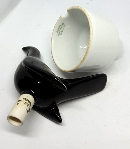 Vintage Royal Worcester Pie Vogel schwarz & weiß Trichter 2 Stück Kunst Kitchenalia - Bild 5 von 5