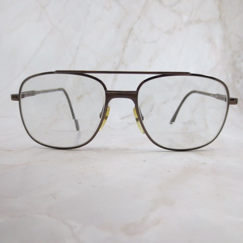 Eyeglasses Frame SH-20 Men's Brown Classic Metal Aviator Full Rim 54-18-140