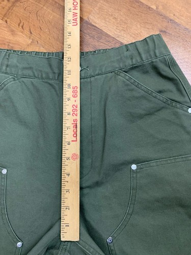 LCKR Men’s M Cutoff Painter Shorts Army Green Double Knee - Picture 6 of 7