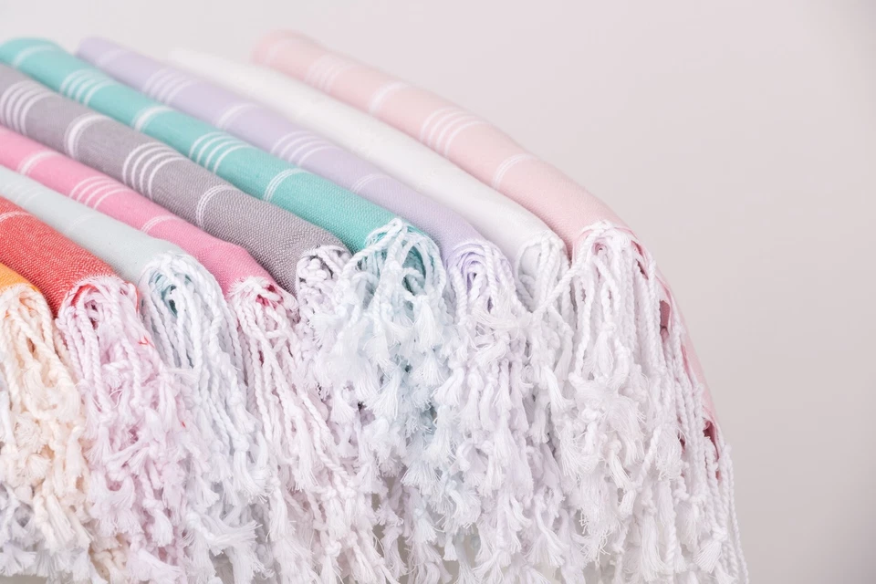 Lote de 17 toallas de playa de algodón turco Stripesheep 39x 71 pulgadas Foto 3 de 4