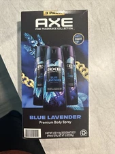 Axe Fine Fragrance Collection Premium Body Spray, Blue Lavender (3 Ct) New