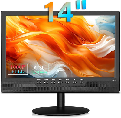 14'' Flat Screen TV, Small TV with Digital ATSC Tuner for Outdoor Camping