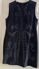 Blue Studded Suede Zara Dress (UK size L)
