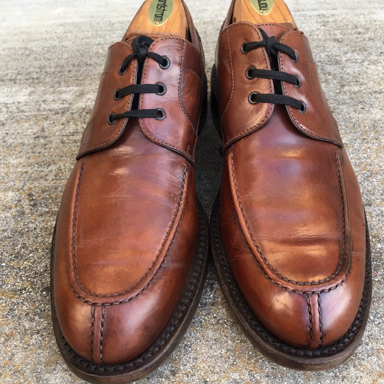 SAOLA Scarpa Oxford stringata Cole Haan da uomo taglia 8 5 marrone chiaro pelle punta divisa suola cuoio