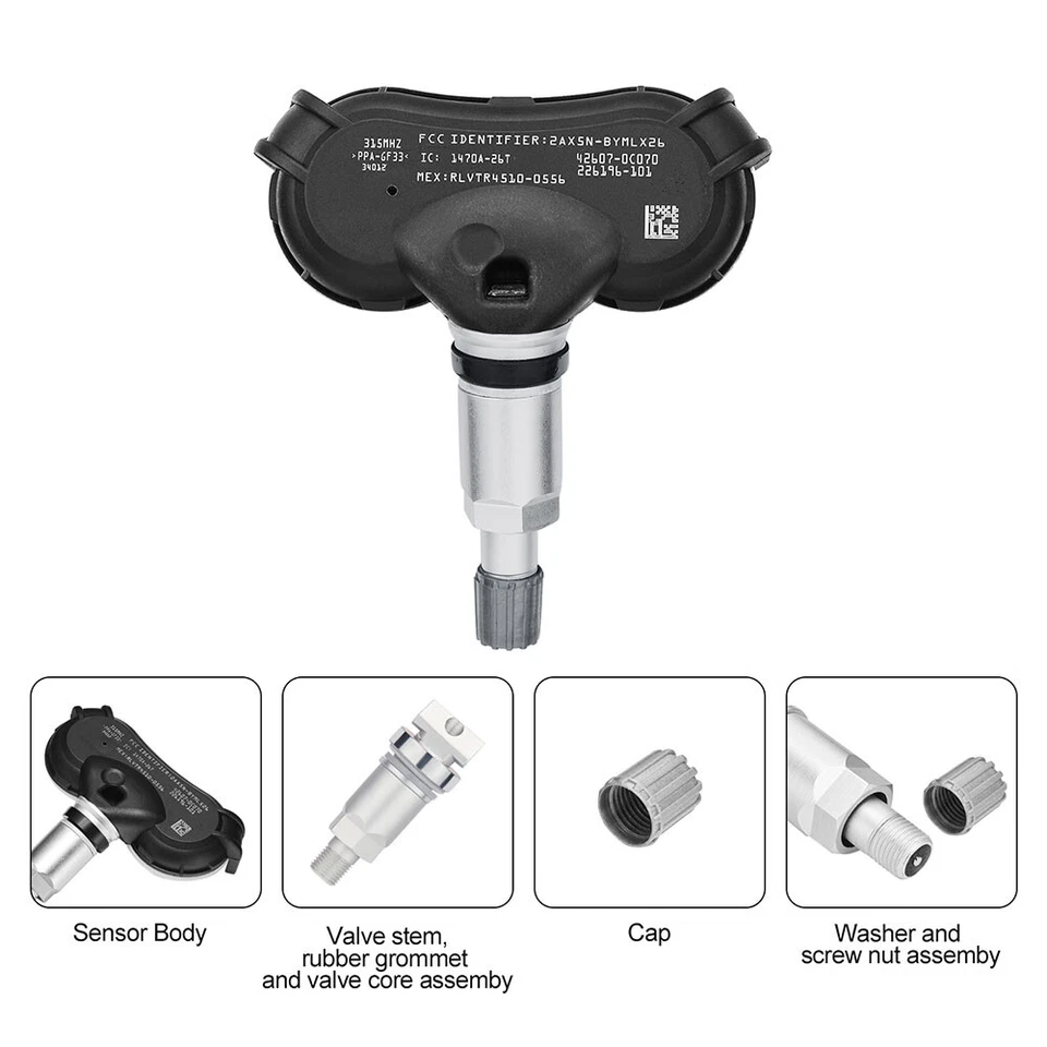 4PCS TPMS Tire Pressure Sensor For 2008-2013 Toyota Sequoia 42607-08010 - Image 2 of 4