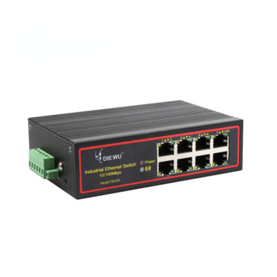 8 Ports Industrial Ethernet Switch 10/100Mbps DIN Rail Type Network adapter VLAN