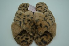 Women's Slippers Fluffy Leopard Print Serra Size 5 Polyester Sandal Slippers
