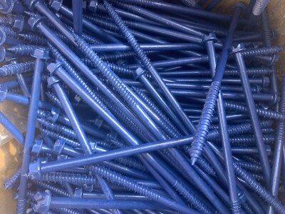 (25)Slotted Hex Head 1/4 x 6 Concrete Masonry Screws Tapcon