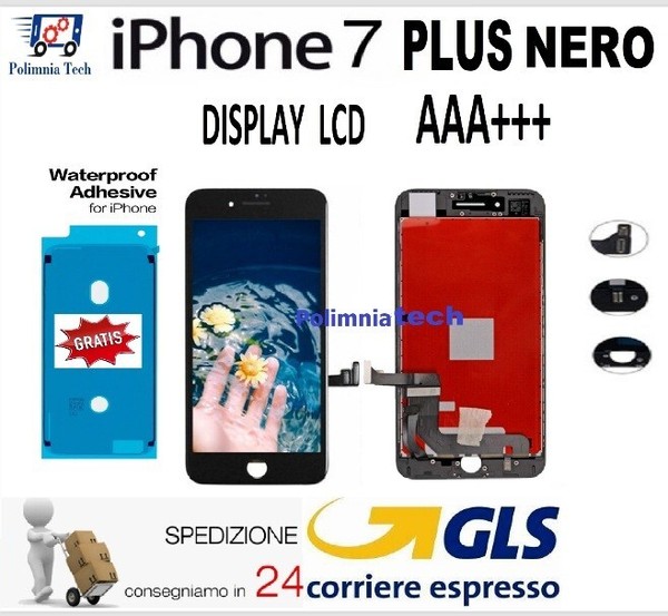 Display iPHONE 7 Plus Schwarz - LCD Display Retina + Touchscreen QualitäT GLS-image