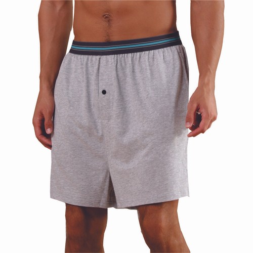 2 pack Men’s Jersey, Elastic Waistband w. Pocket, Button Fly, Pajama Sleep Short - Picture 4 of 14