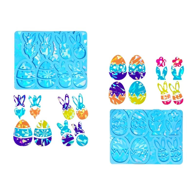 Holographic Easter Rabbit Silicone Mold for Flexible Resin Casting