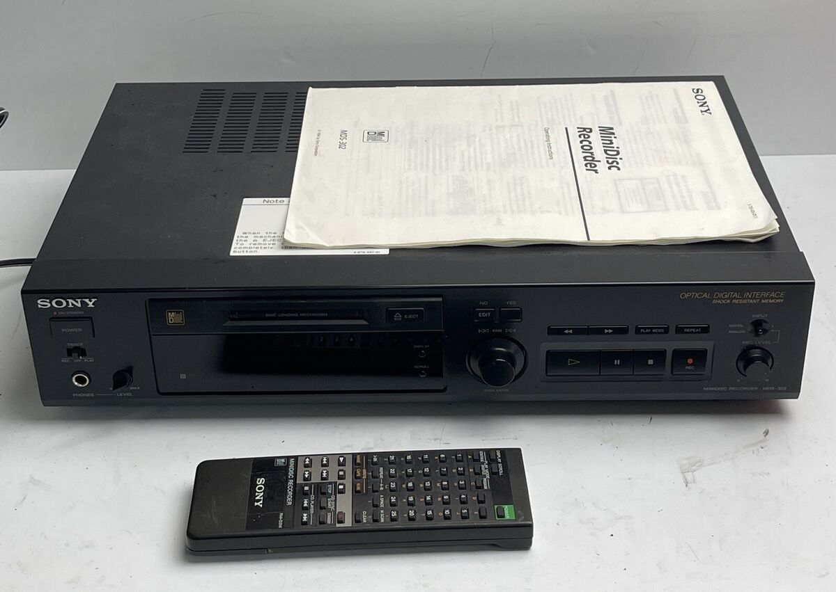 Sony MDS-302 Minidisc Player w/ Remote and Manual NO POWER Sony MDS-302 Minidisc Player w/ Remote and Manual NO POWER