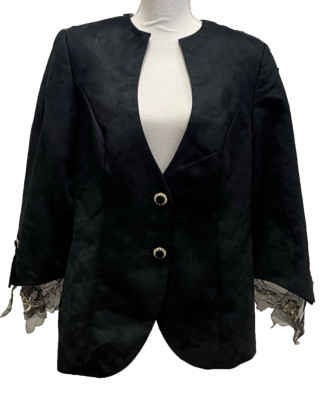 G.O.S.P.E.L Suede Black Jacket women s plus size 14W