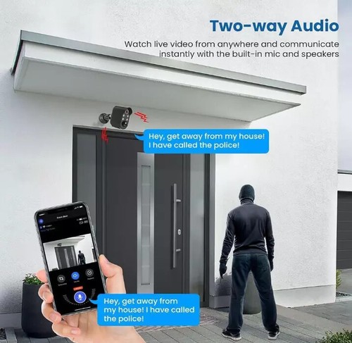 Telecamera di Sicurezza,1080p Telecamera di Sicurezza Wireless Visione Notturna per Casa - Foto 7 di 22