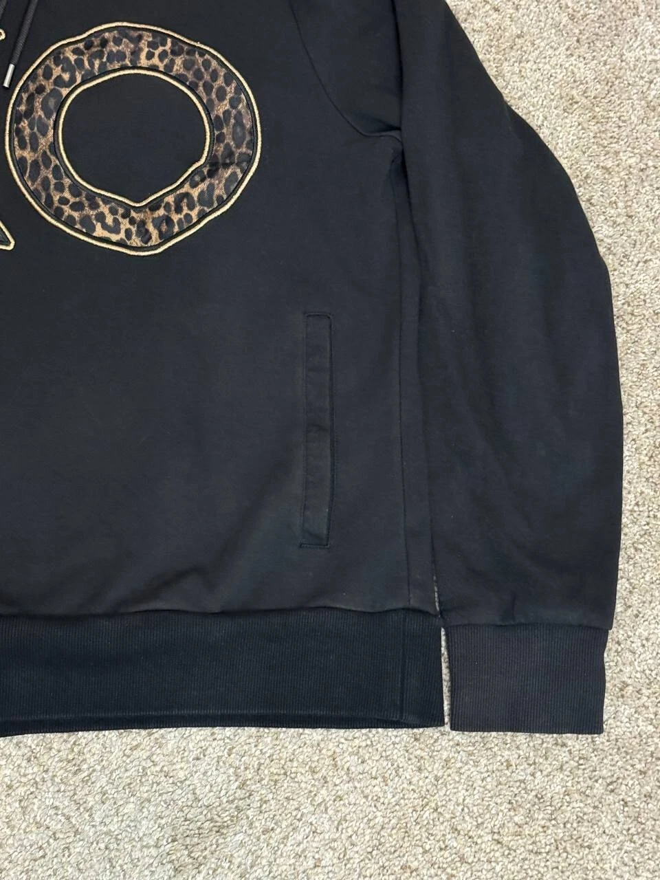 Giacca con cappuccio Michael Kors logo full zip scritta nera uomo Medum