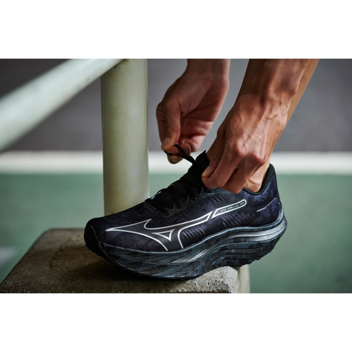 MIZUNO WAVE REBELLION PRO J1GC2317 54 Black Dark Gray Width MIZUNO WAVE REBELLION PRO J1GC2317 54 Black Dark Gray Width