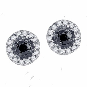 Sabrina Silver 2 25mm 14k White Gold Diamond Stud Earrings Screw