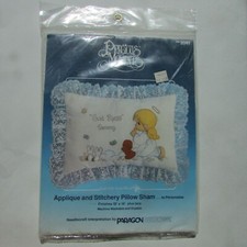 Paragon Needlecraft Precious Moments Applique  Stitchery Pillow Sham 2041 NOS