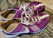 Nike Stride Golf Shoes Sz 7  Pink Gray Lace Up light Weight Mesh Used  Hyperfuse