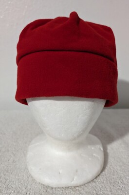 Vintage NILS Fleece Winter Beanie Hat Red USA Made One Size  display picture 1