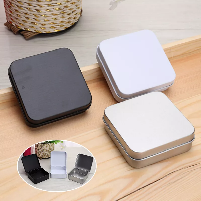 Storage Box Jewelry Box Square Small Tin Box Tinplate Box Packaging Tin Box