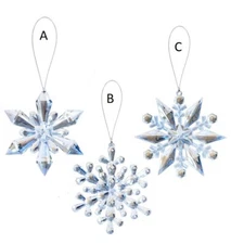 Ganz Crystal Expressions Snowflake Acrylic Ornament 4 1/2"D Pick 1 Design