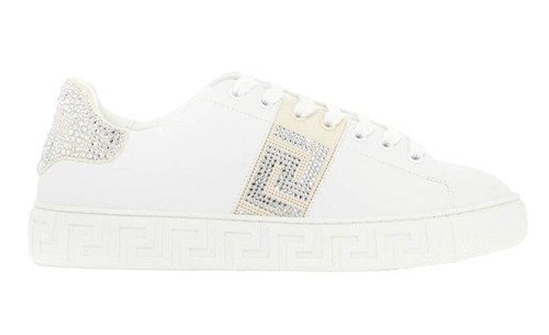 Versace Medusa Gold/White Leather Women\'s Sneaker Shoe, 1014316, Euro 38.5 Versace | Shoes | Versace Medusa Goldwhite Leather Womens  main image 2