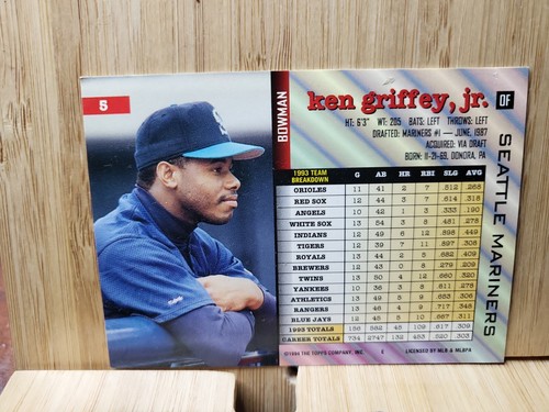KEN GRIFFEY JR.๐Topps 1994 BOWMAN #5 MLB Baseball Card ๐ FREE POST - Picture 2 of 2