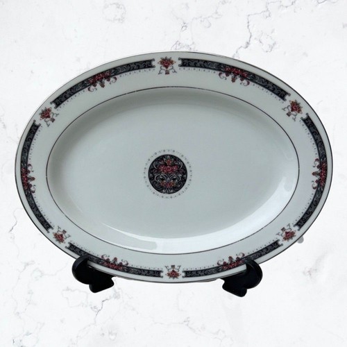 Vintage Fine China By Ranmaru Prestige Porcelain Oval Party Serving 22” Plate - Picture 3 of 10