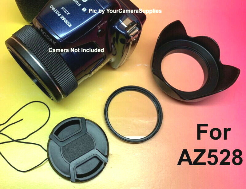 FLOWER HOOD+UV FILTER+LENS CAP fits DIRECTLY TO CAMERA KODAK