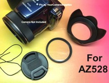 FLOWER HOOD UV FILTER LENS CAP fits DIRECTLY TO CAMERA KODAK PIXPRO AZ528 AZ 528