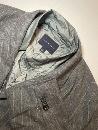 Banana Republic 2 In 1 Gray Sports Blazer Jacket Remivable Layer Sz XL