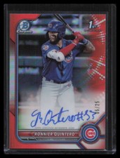 2022 Bowman #CPA-RQT Ronnier Quintero Autographs Orange Refractors #/25